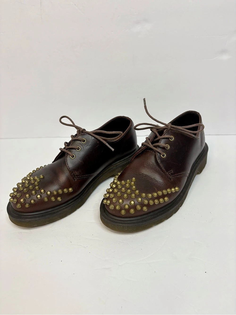Dr. Martens Edison Studded Brown Oxfords US 4